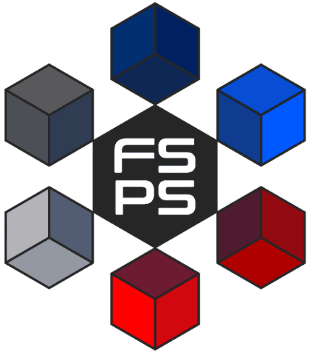 FSPS Logo - Hexagonal cube arrangement
